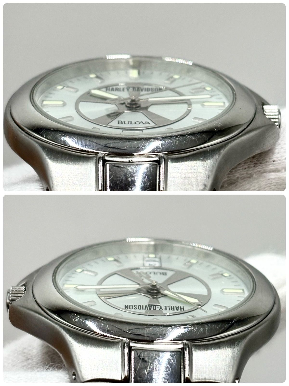 BULOVA×ハーレーダビッドソン コラボ腕時計。1回使用電池交換済の美品