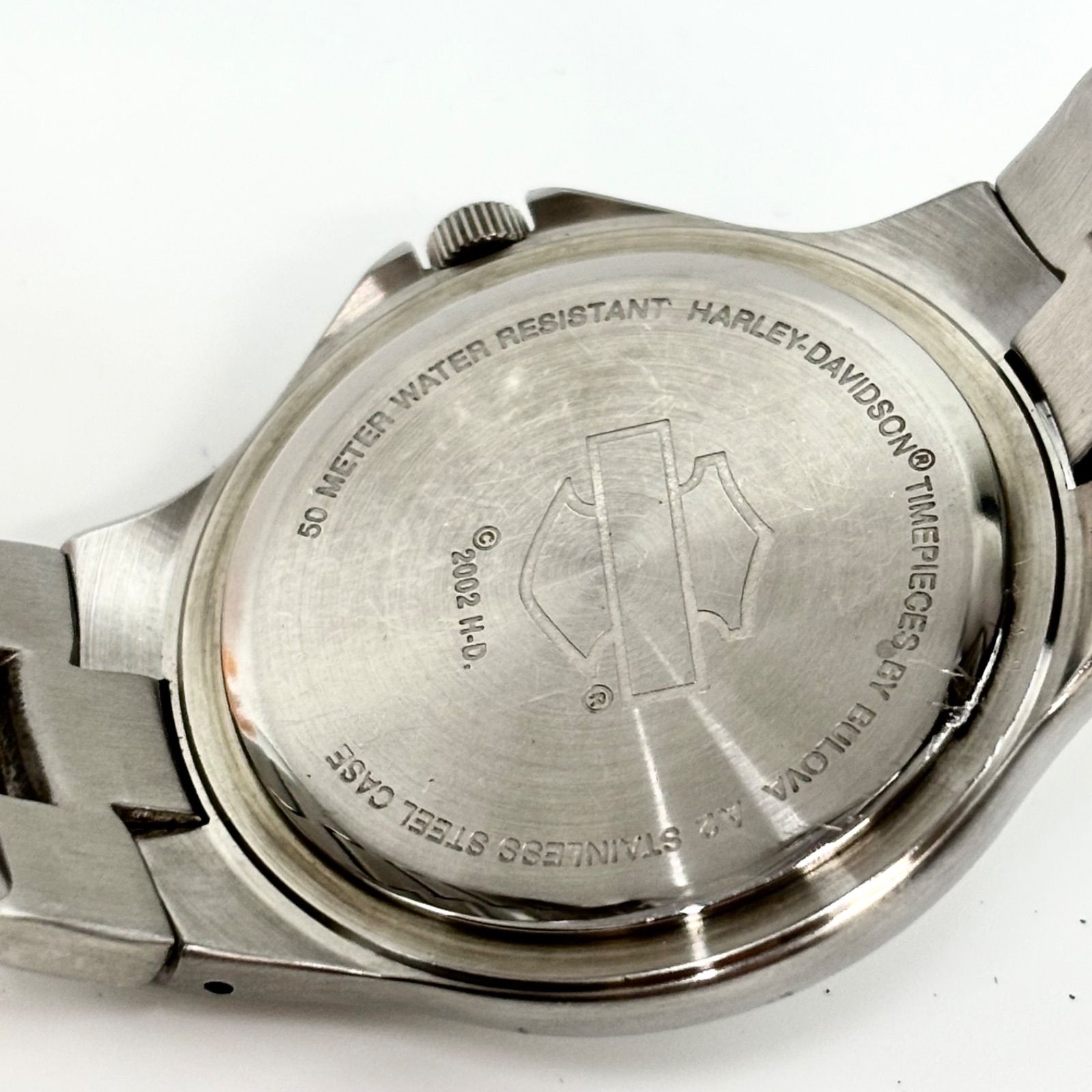 稼動/箱付き】BULOVA ブローバ Harley Davidson ハーレーダビッドソン 