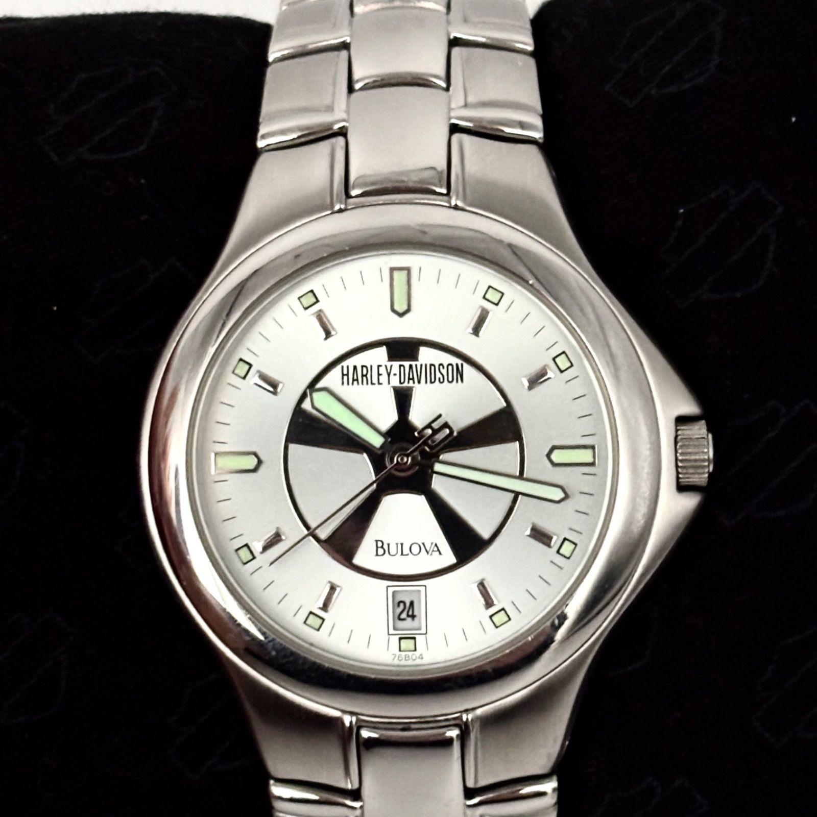 稼動/箱付き】BULOVA ブローバ Harley Davidson ハーレーダビッドソン 