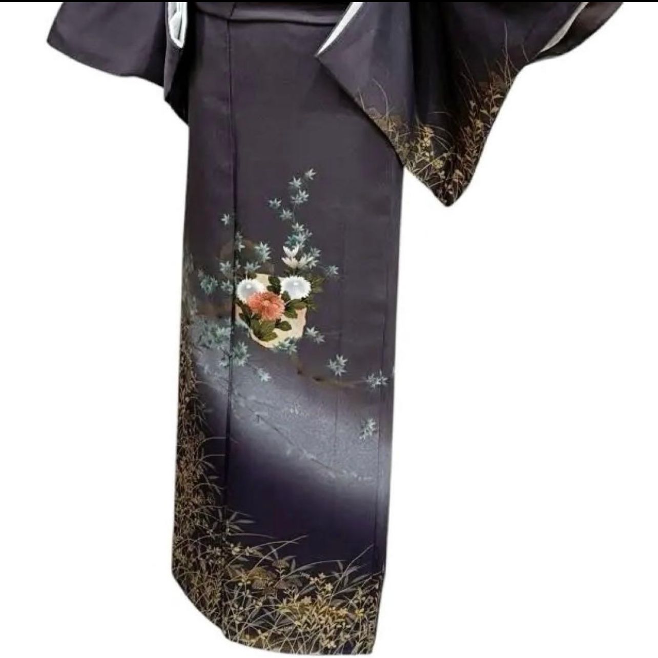 着物 正絹 正絹】訪問着 美品 フルセット 4点 西陣唐織袋帯 フォーマル 裄67.5