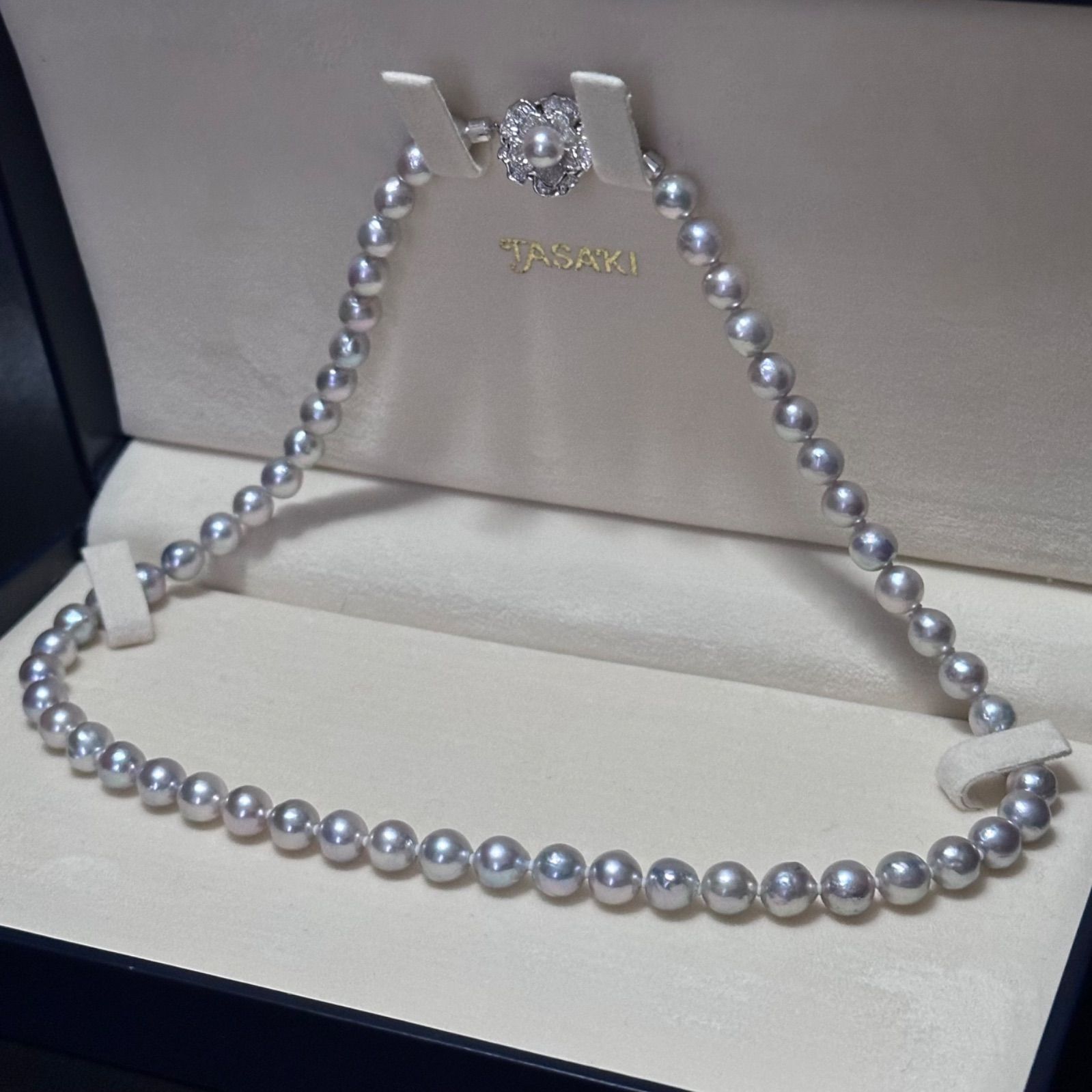 テリ強✨極美品】 あこや真珠 6.5-7.0mm パール ブルーグレー テリ強✨極美品】 あこや真珠 6.5-7.0mm パール ブルーグレー