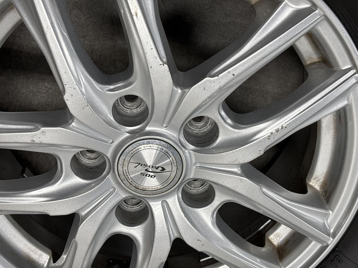 バルブレム◆15インチ 6J IS45 PCD114.3-5H◆BS ブリザック VRX 195/65R15付き◆セレナ ノア ヴォクシー ステップワゴン バリ溝】DOS 15in 6J +43 PCD114.3 ブリヂストン ブリザック VRX2 195