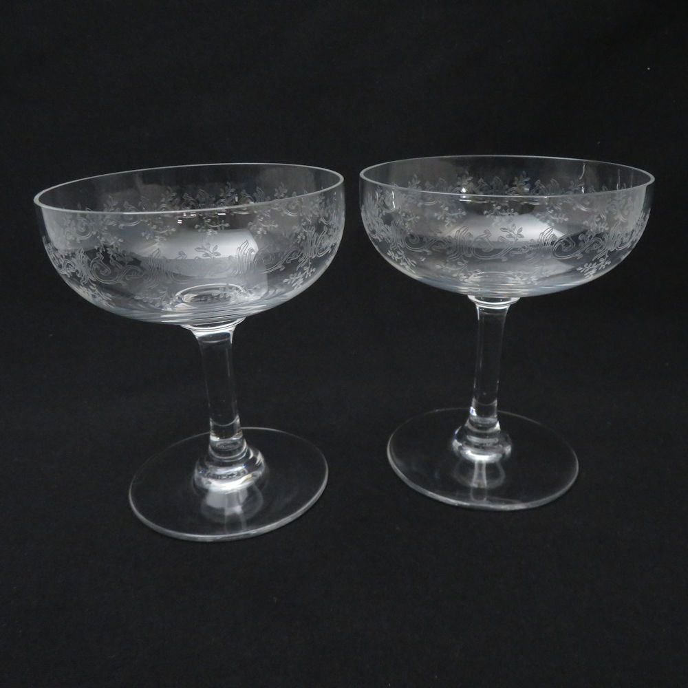 美品 Baccarat バカラ セビーヌ シャンパングラス 2客 ペア シャンパン