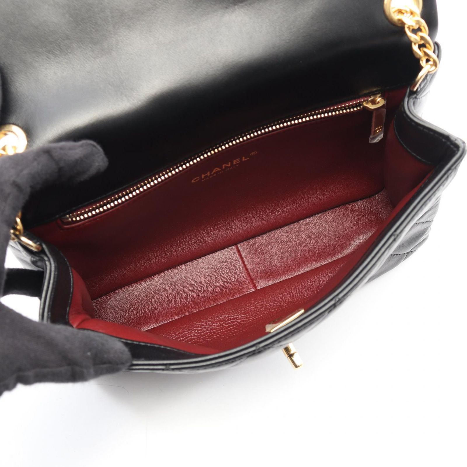 シャネル CHANEL マトラッセ ショルダーバッグ バッグ ラムスキン（羊革） レディース ブラック系 AS3479 【中古】 シャネル CHANEL ショルダーバッグ マトラッセ AS3479 ブラック