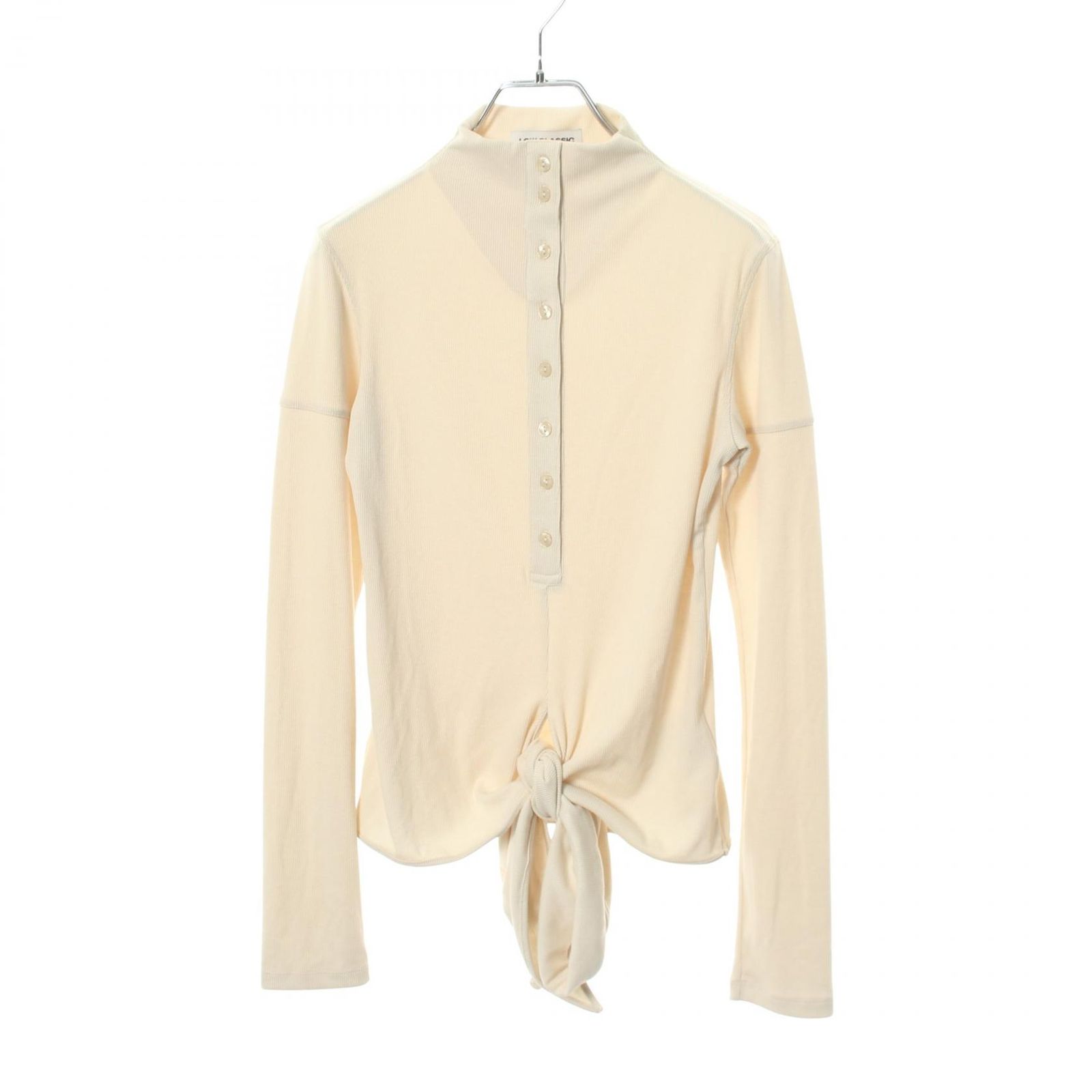 ロウ クラシック LOW CLASSIC BUTTON UP WRAP T-SHIRT ハイネック 長袖 衣料品 トップス レーヨン ポリエステル レディース アイボリー系 LW253TS04 【中古】 ロウ クラシック LOW CLASSIC BUTTON UP WRAP T-SHIRT ハイネック 長袖
