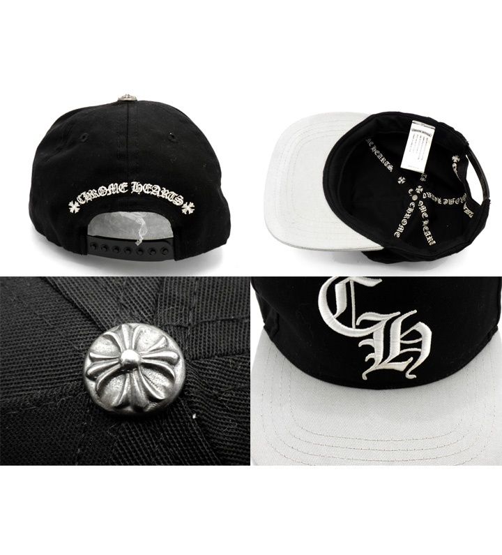 CHROME HEARTS 黒 ベースボールキャップ クロムハーツ（Chrome Hearts）ハット/キャップ ベースボール デニム
