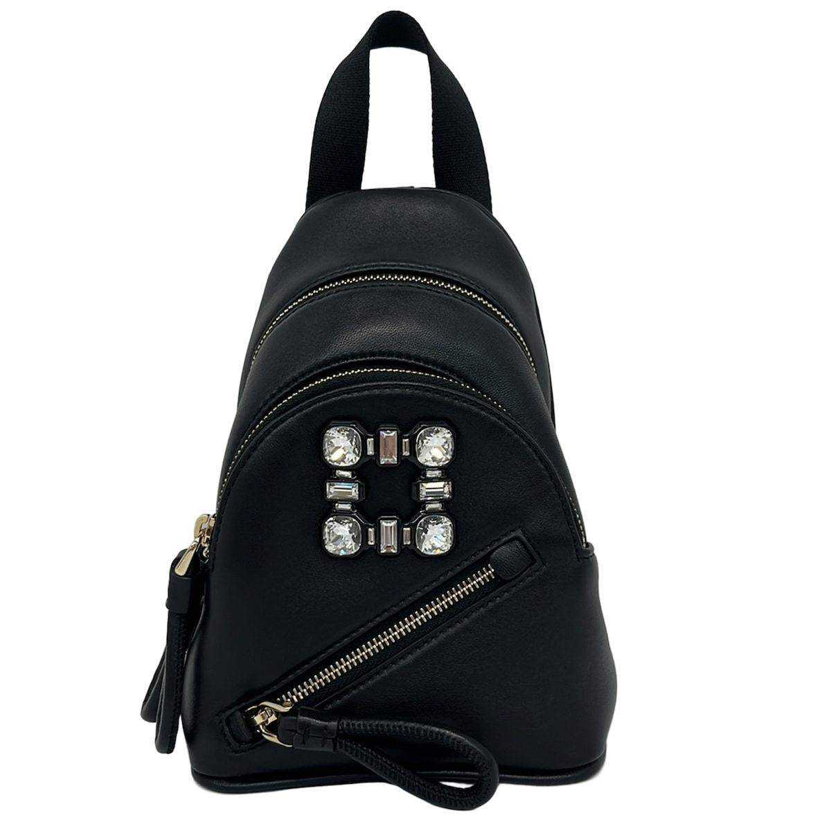 ロジェヴィヴィエ・ビジュー付き黒パーティーバッグ(超美品)✨ ROGER VIVIER ロジェ ヴィヴィエ ショルダーバッグ ヴィヴ レディ バグ
