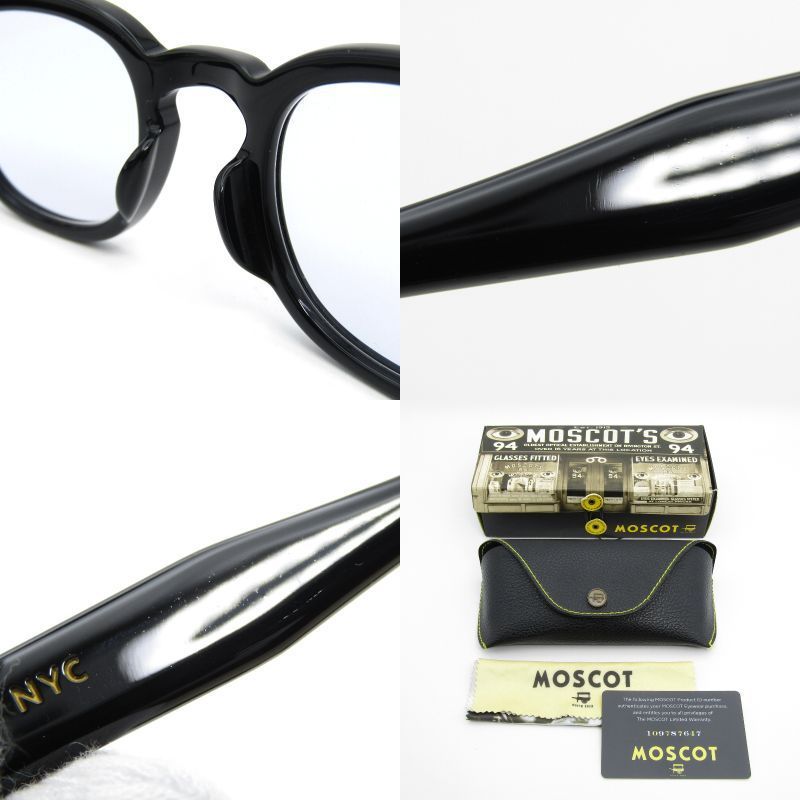 MOSCOT モスコット サングラス LEMTOSH 46 中国製 レムトッシュ ボスリントン ボストン/ウェリントン BLACK 54000790 MOSCOT - MOSCOT モスコット サングラス LEMTOSH 46 中国製