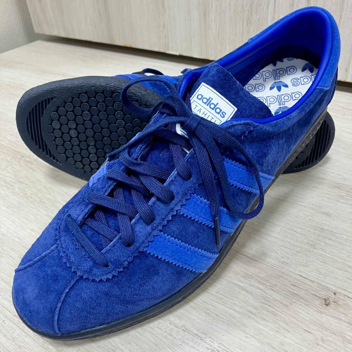 adidas/スニーカー／青 TAHITI アディダス タヒチ マリン 濃紺 