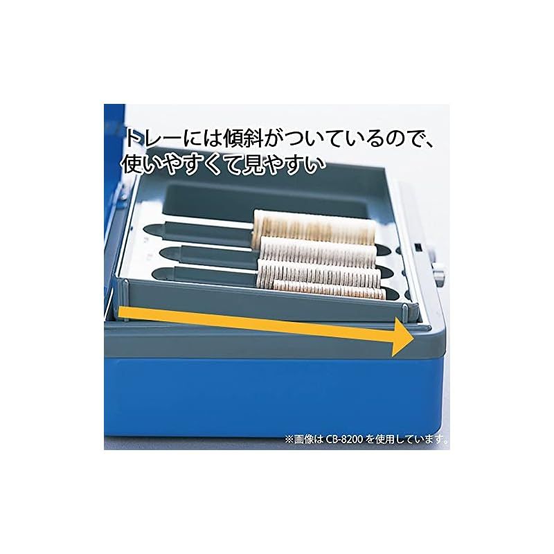 カール事務器 手提げ金庫 小型 キャッシュボックス A6 ブルー CB-8200