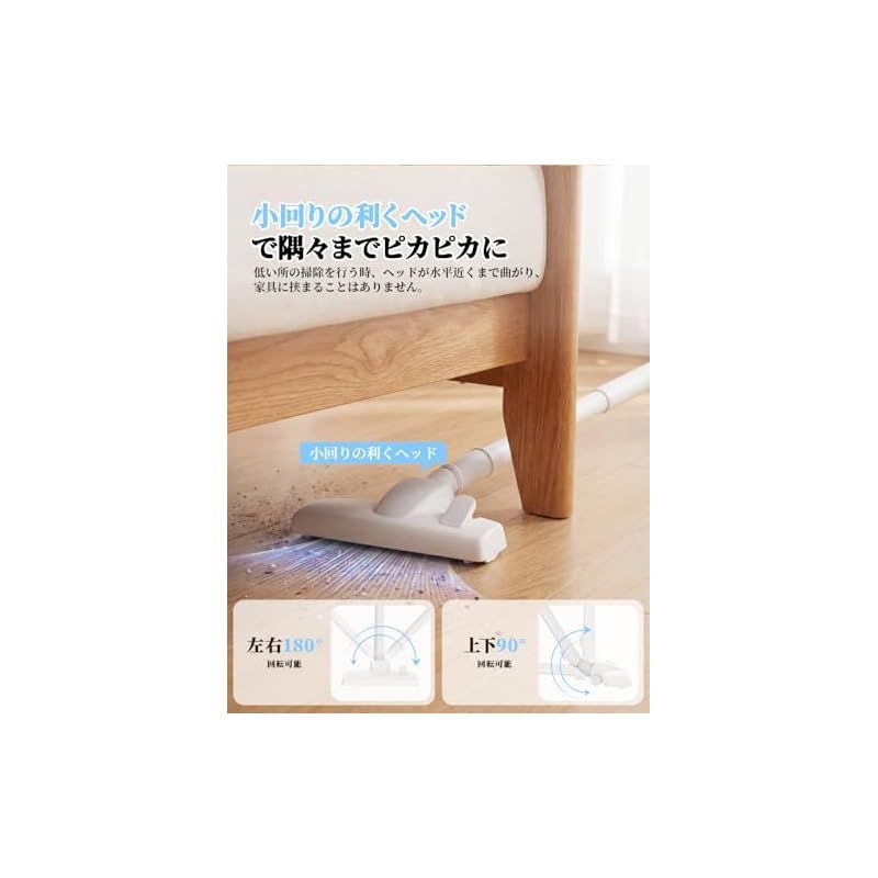 掃除機 コード式 45KPa強力吸引 5M電源コード Verslife C8PRO 1.1kg超