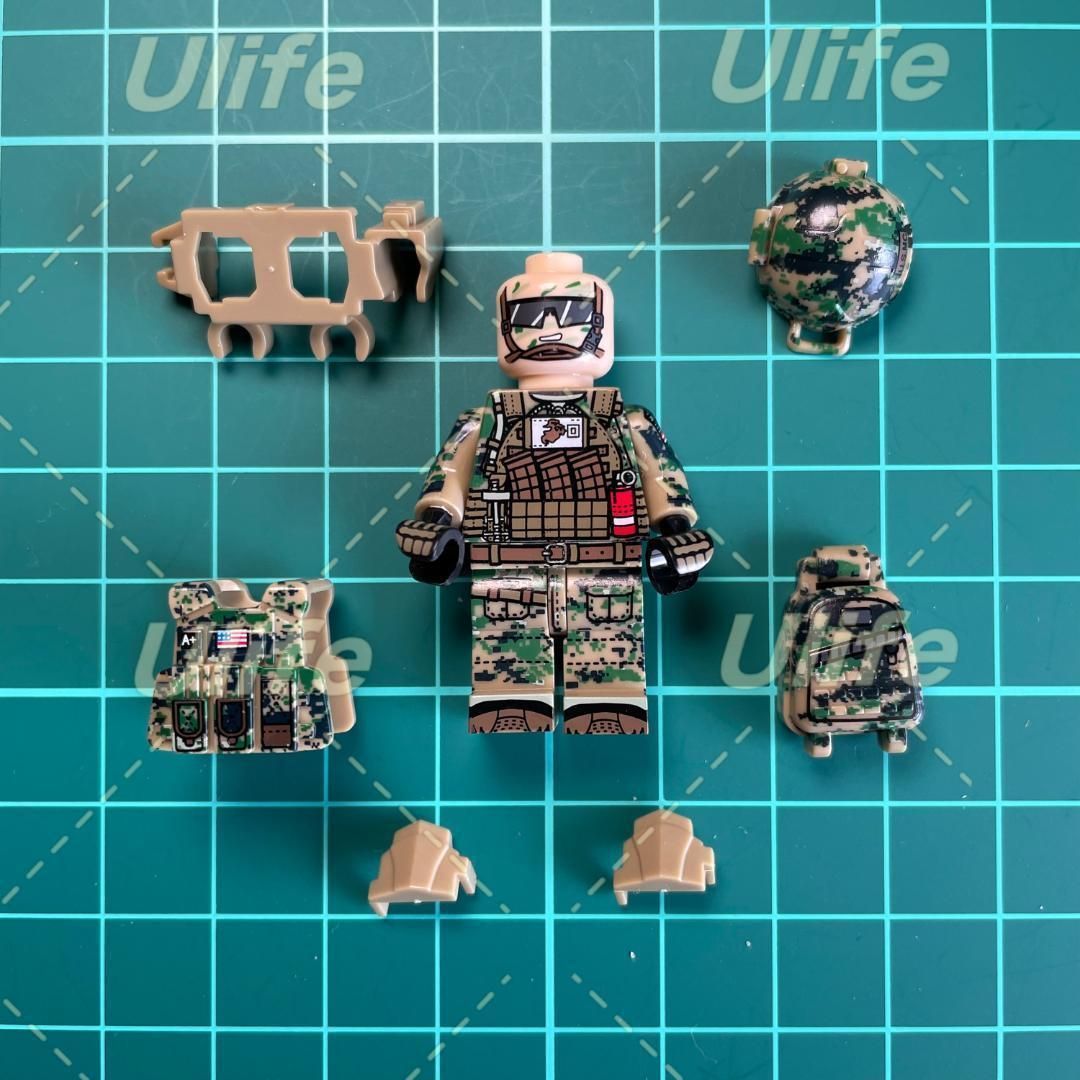 5体セット米軍海兵隊コマンド LEGOレゴ互換ミニフィグブロック 武器 