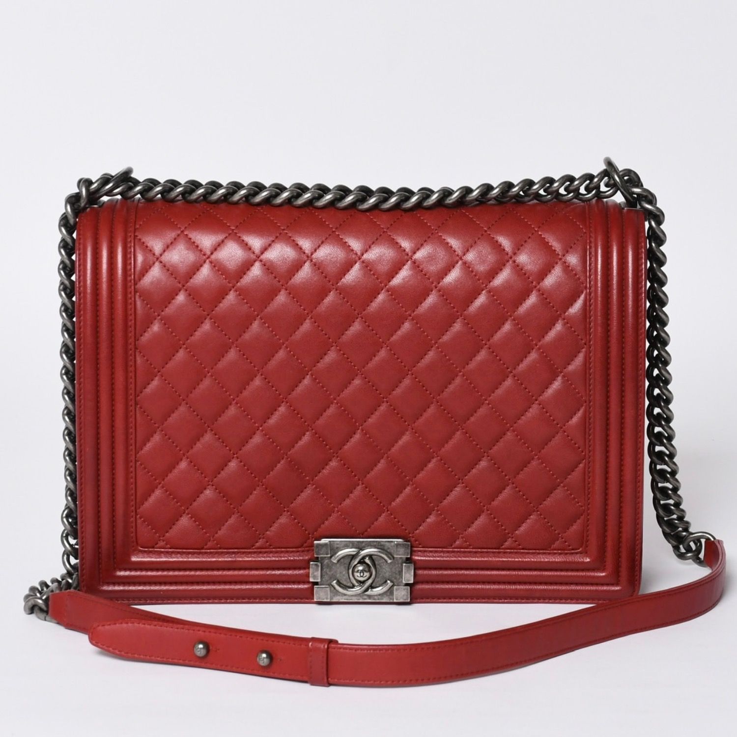極美品 CHANEL シャネル ボーイシャネル ラージ チェーンショルダー