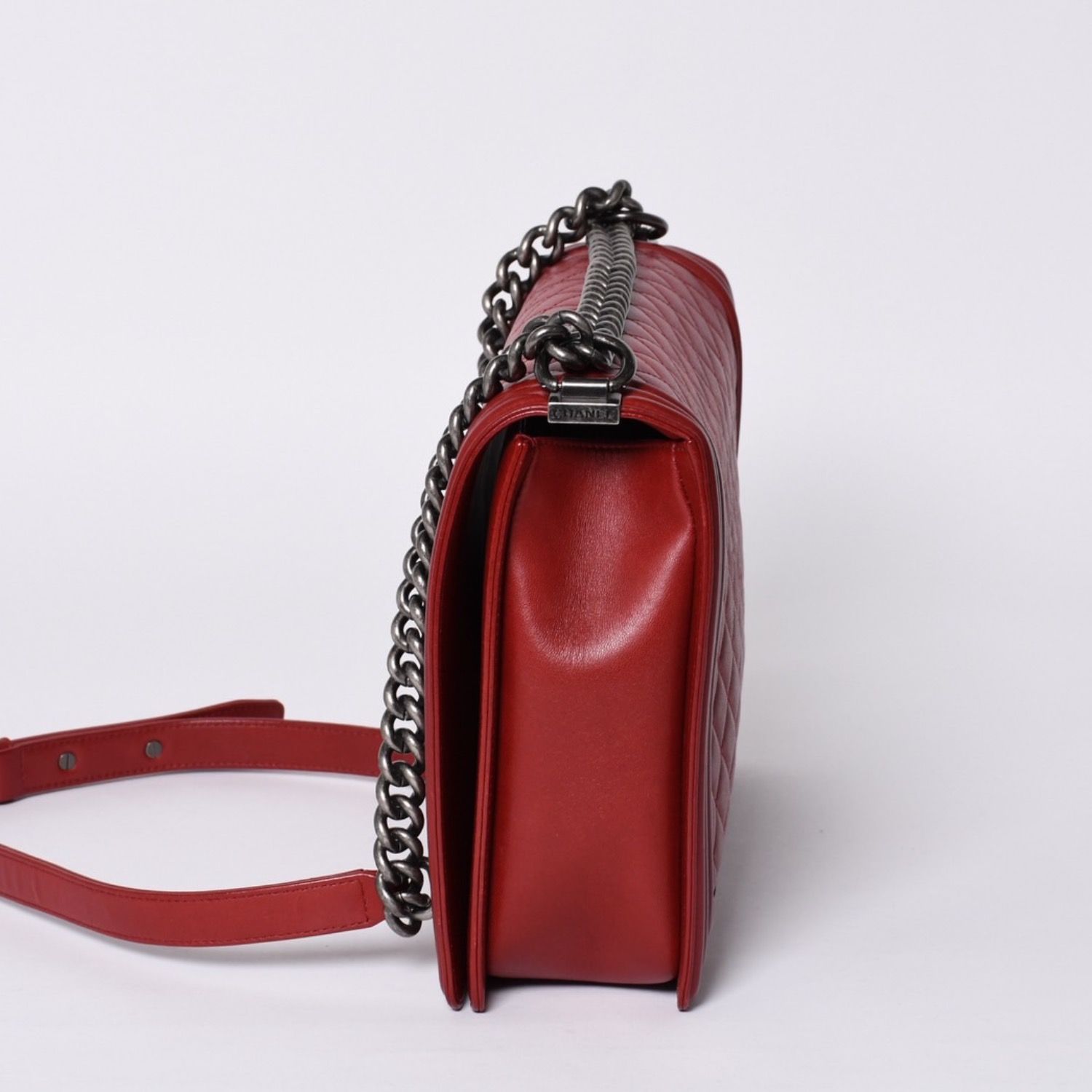 極美品 CHANEL シャネル ボーイシャネル ラージ チェーンショルダー 