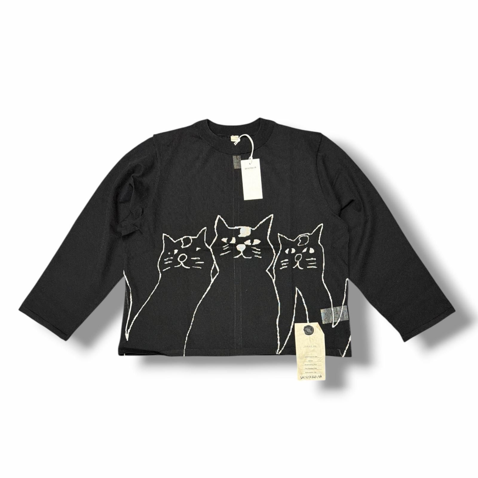 参考上代99000円 未使用 SHINYAKOZUKA  25SS AN INITIAL JUMPER アンイニシャルジャンパー ニット セーター シンヤコヅカ 2501SK123 ブラック S （12337M） 参考上代99000円 未使用 SHINYAKOZUKA 25SS AN INITIAL JUMPER アン