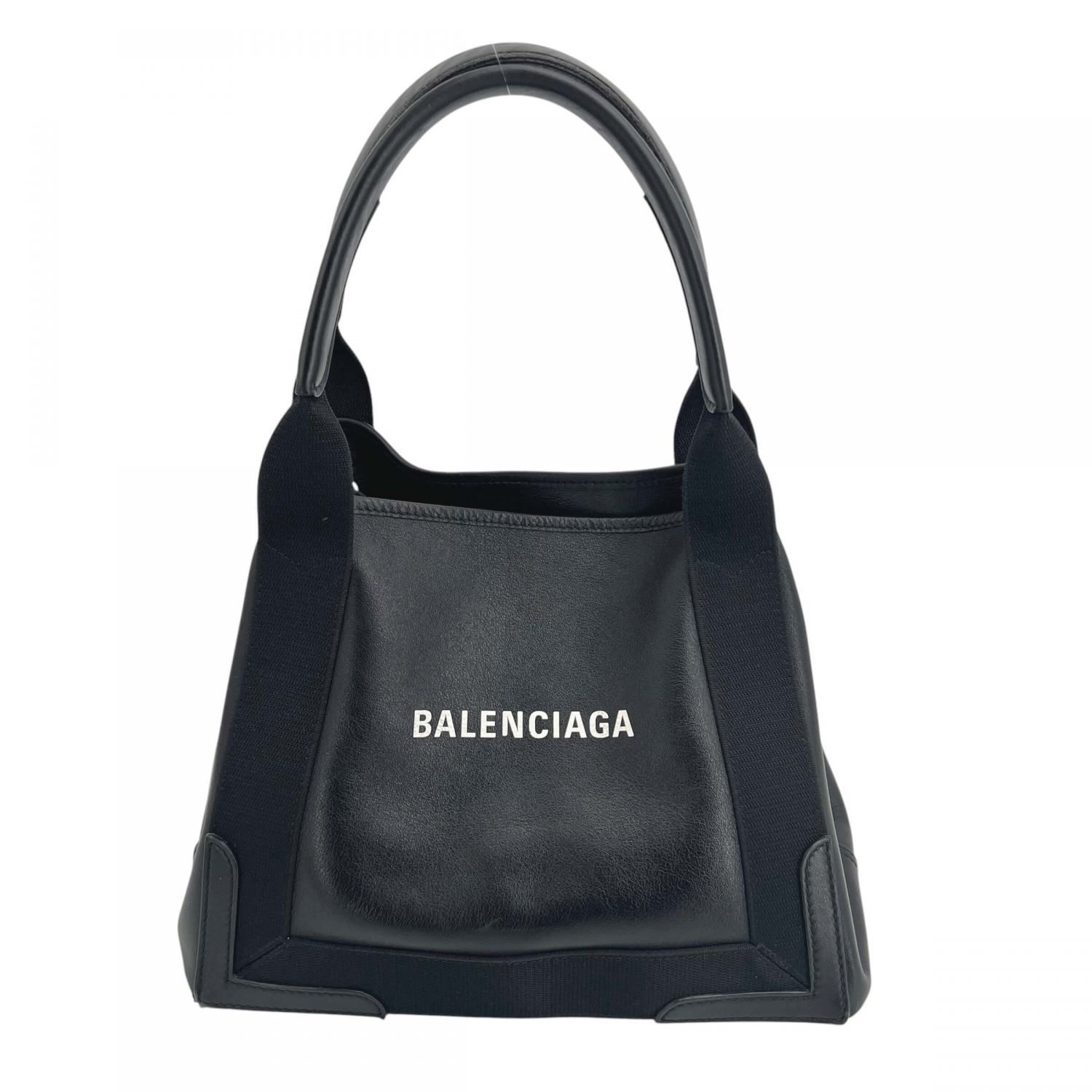 中古】 BALENCIAGA バレンシアガ 339933 ネイビーカバス S スモール 