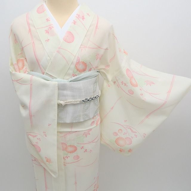 MK-1054 夏着物 小紋 絽 流水模様に桔梗の花 楽天市場】夏着物 桔梗の通販
