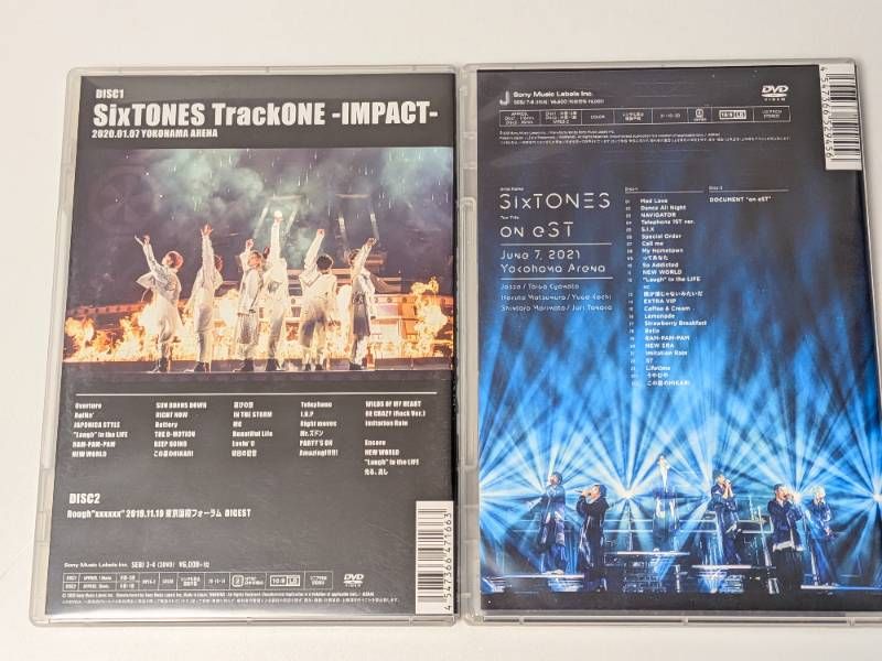 SixTONES 通常盤 ライブDVD 2点セット Track ONE IMPACT/on eST - メルカリ
