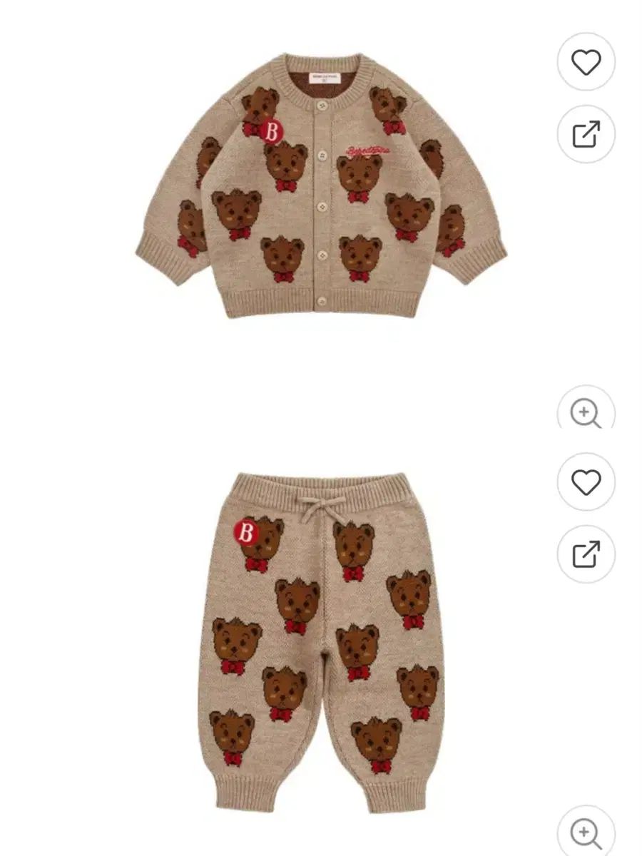 未使用新品 BEBE DE PINO ベイビー ジェーン セーター カーディガン&パンツ セット (85)