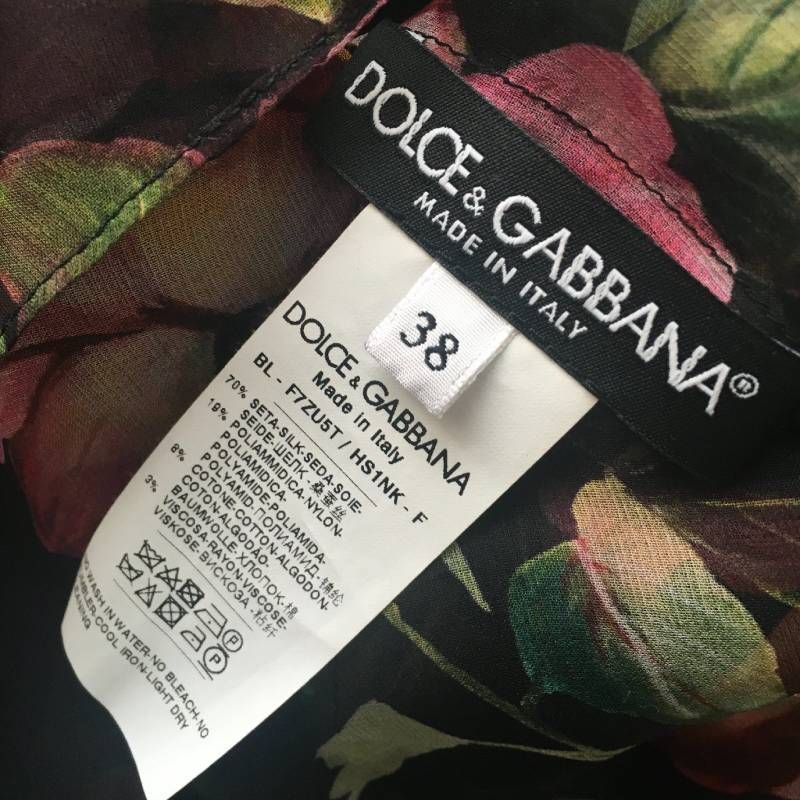 極美品 DOLCE & GABBANA ドルチェ＆ガッバーナ シルク シフォン