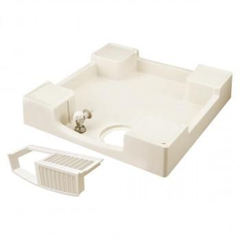 テクノテック 洗濯機用給水栓付防水パン フォーセットパン TPF640-CW1-G1 専用ガード1枚付 アイボリーホワイト 16,570円