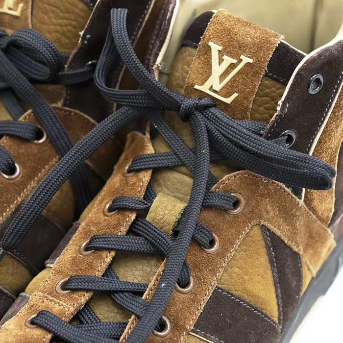 Louis Vuitton ブラウン ハイカットシューズ 楽天市場】【送料無料】LOUIS VUITTON ルイヴィトン LV スニーカー
