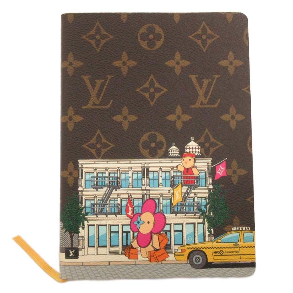 ルイヴィトン LOUIS VUITTON カイエ クレマンス ニューヨークシティ ノートブック モノグラム 茶 ブラウン