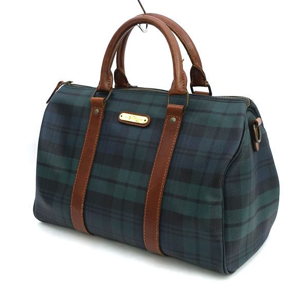 【売り切り価格】RALPH LAUREN ボストンバッグ グリーン レザー 中古・古着通販】POLO RALPH LAUREN (ポロ・ラルフローレン) レザー