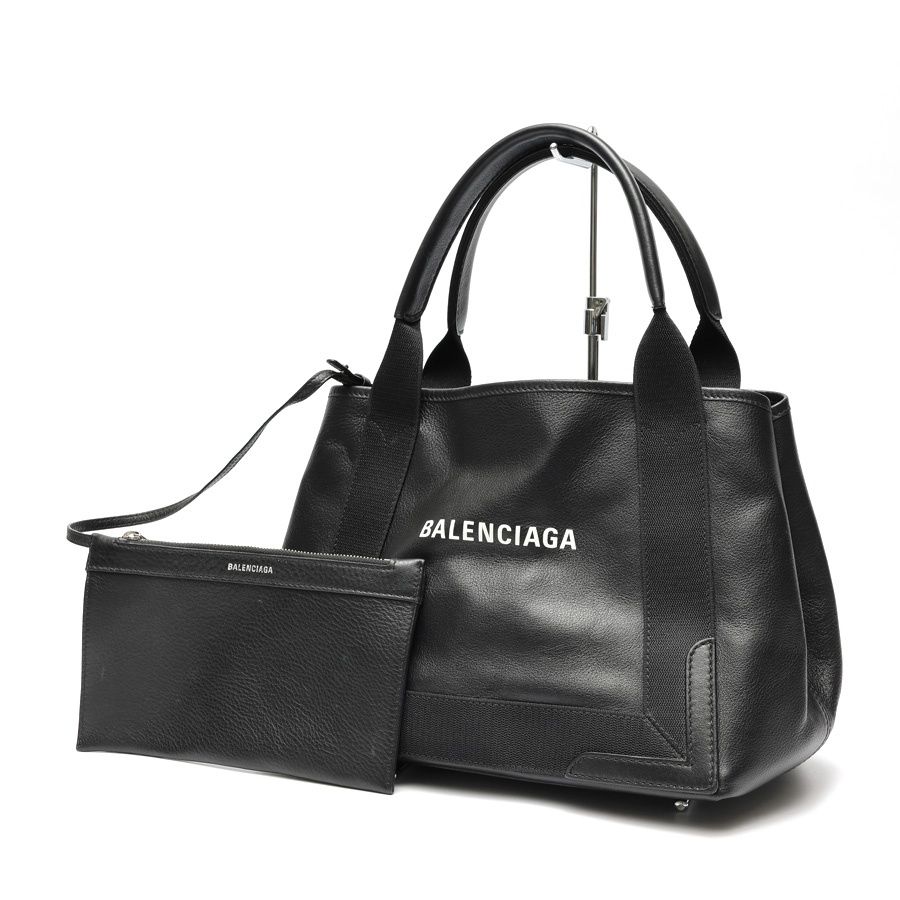 バレンシアガ / BALENCIAGA ネイビーカバス S / トートバッグ 339933