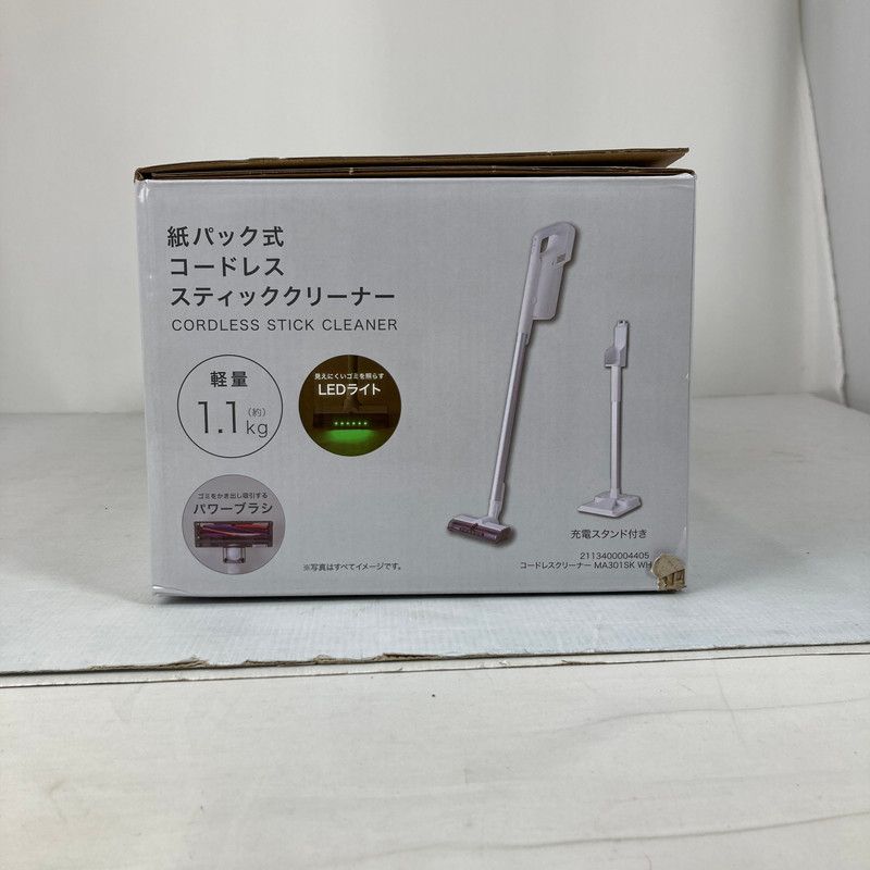 ニトリ 紙パック式 コードレス スティッククリーナー MA301SK ホワイト ニトリ（NITORI） 紙パック式 コードレス スティッククリーナー