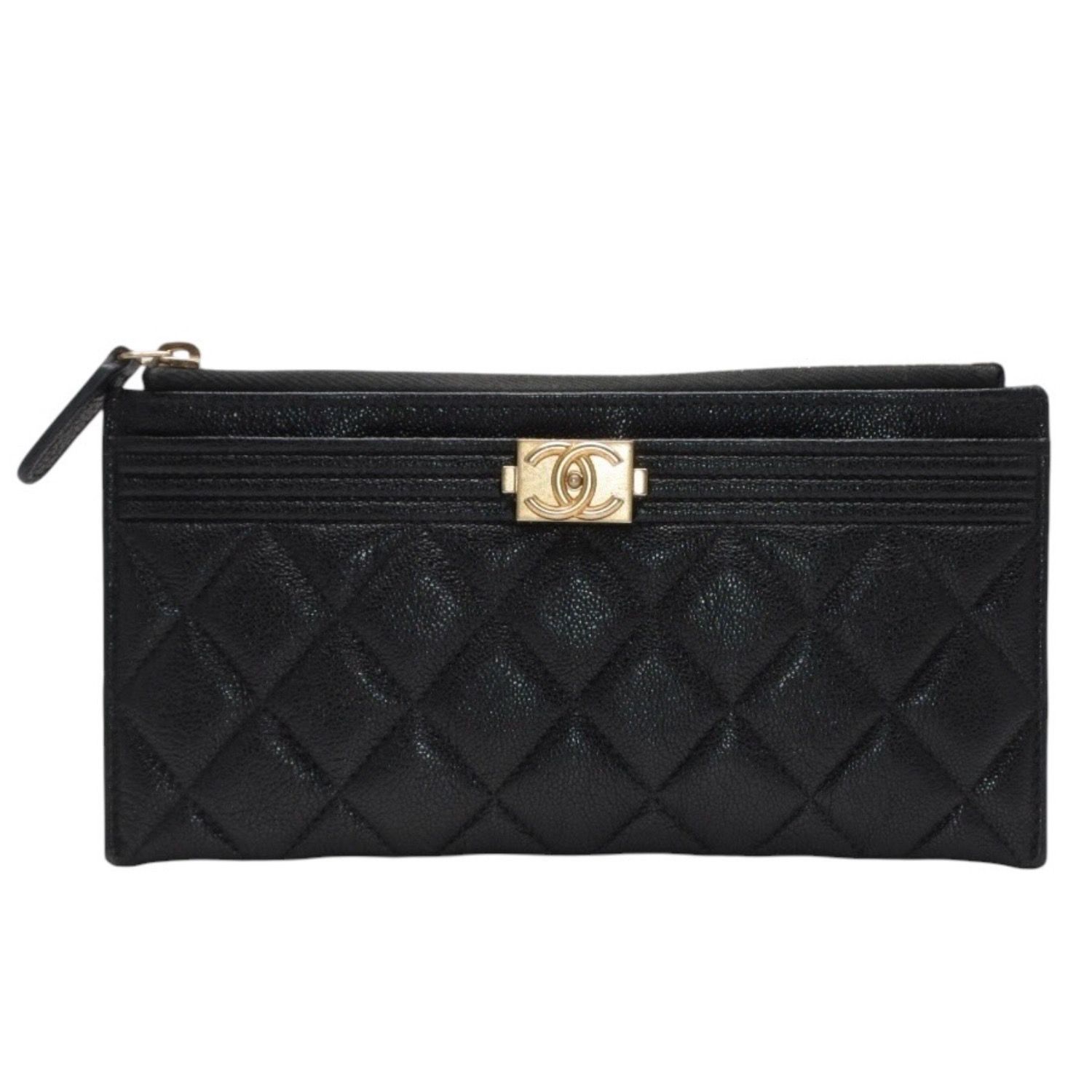 CHANEL シャネル BOY CHANEL ボーイシャネル 長財布 A81254 26番台 ココマーク キャビアスキン ブラック 美品 中古 4a000832 CHANEL シャネル BOY CHANEL ボーイシャネル 長財布 A81254 26番台