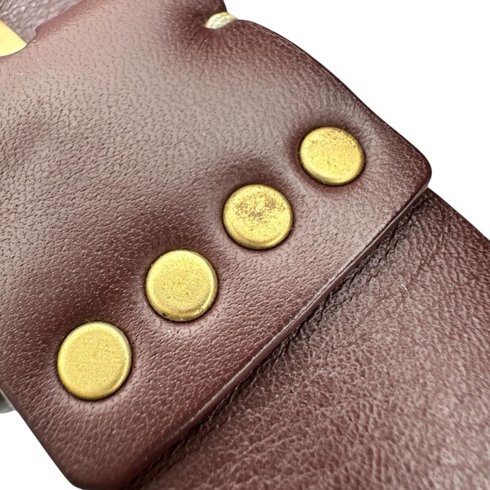 ✨美品✨セリーヌ ウエストバッグ パリマカダム キャンバス レザー ボルドー CELINE（セリーヌ） セミショルダーバッグ ネイビーxボルドー