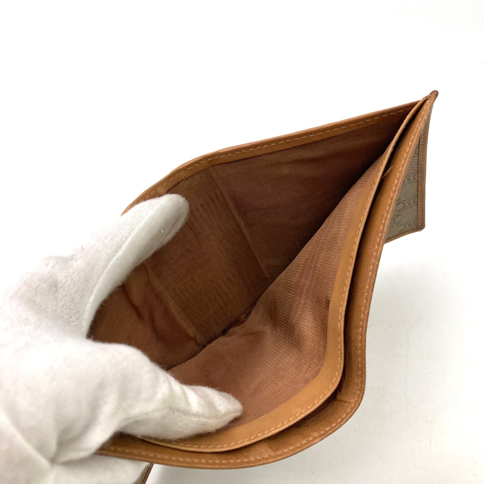 CELINE】セリーヌ 二つ折り財布 トリオンフ ブラウン ヴィンテージ 