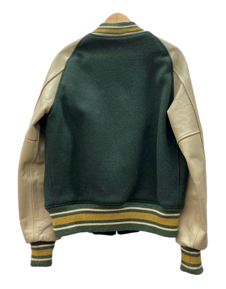 東洋エンタープライズ STYLE EYES 袖革スタジャン(38)濃緑☓グレー色 スタイルアイズ STYLE EYES Stadium Jacket スタジアム ジャケット