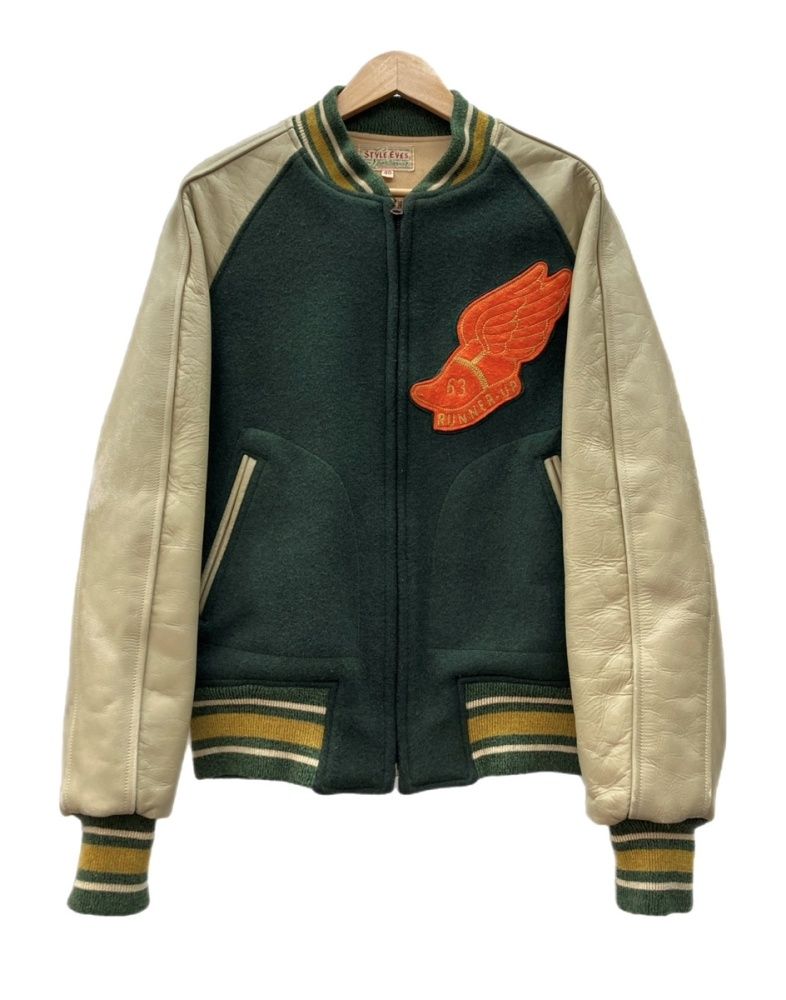 【最終値下げ】美品 style eyes レザースタジャン 東洋エンタープライズ スタイルアイズ STYLE EYES Stadium Jacket スタジアム ジャケット