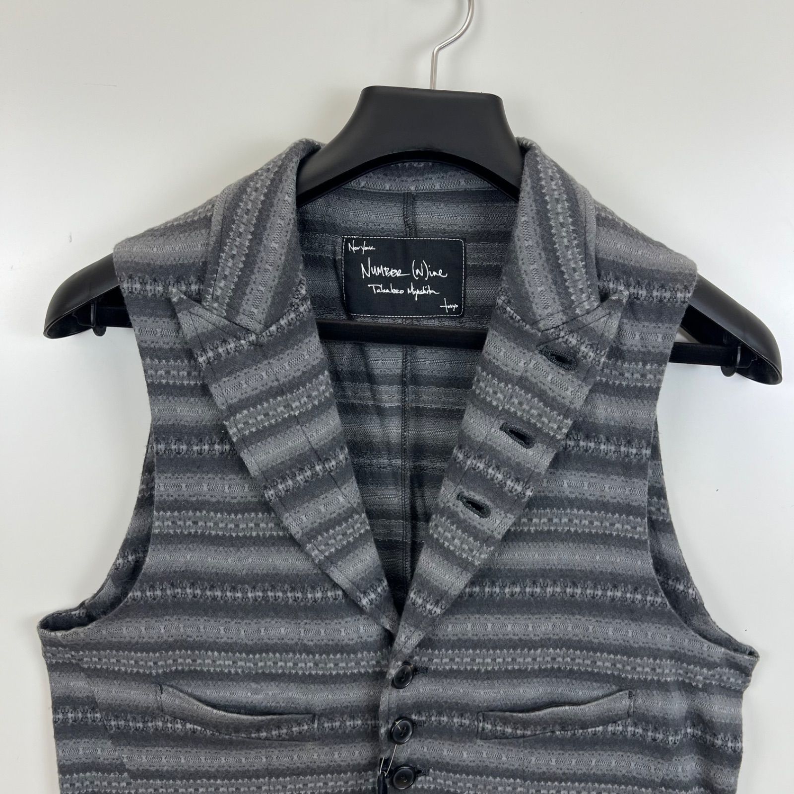 ナンバーナイン BIRDS期 コットンカシミアストール 08SS NUMBER (N)INE 08ss BIRDS archive cashmere mix vest 2 S08-NJ003B