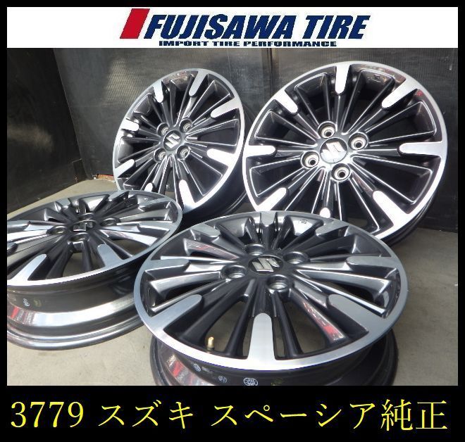 【3779】B▲送料無料▲スズキ純正(スペーシア)▲15x4.5J 4穴 PCD100 +45▲4本 26102723