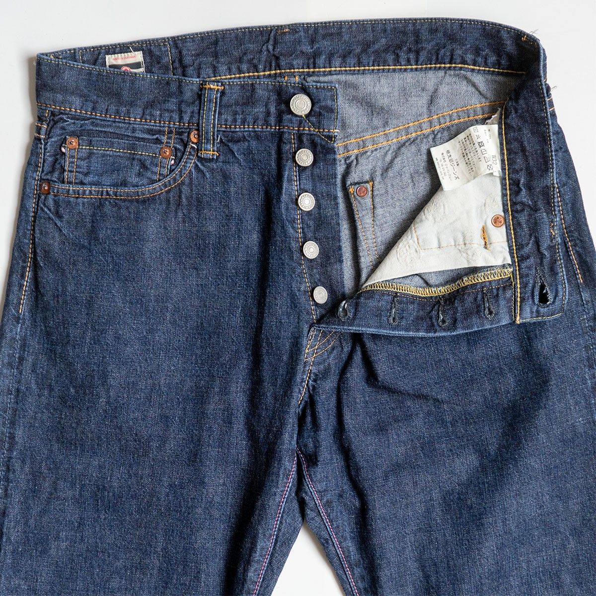 美品】 桃太郎ジーンズ【1201SP 10oz セルビッチスリムストレート 