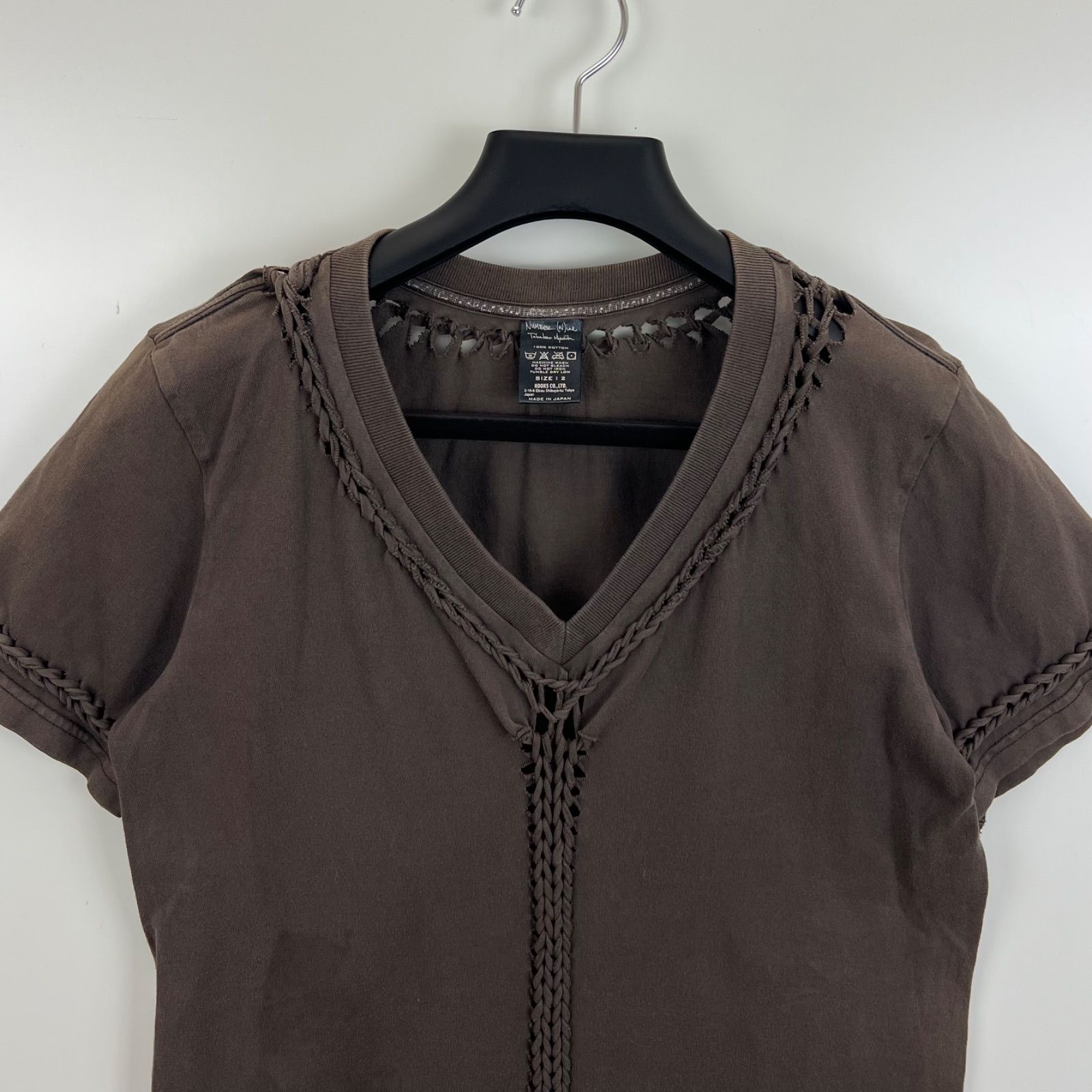 NUMBER (N)INE y2k archive braid Tee 2 M ナンバーナイン 編み込み T 