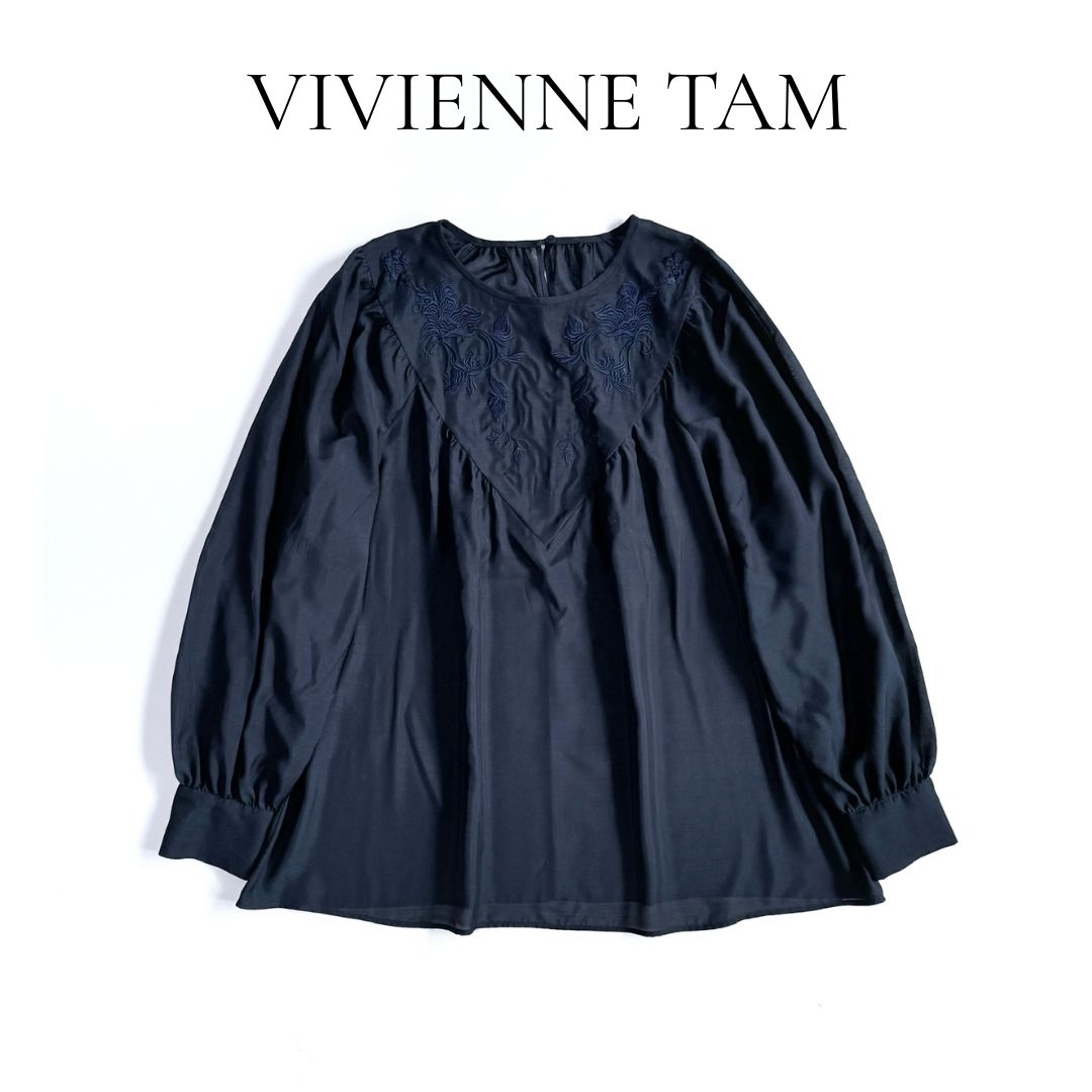 ヴィヴィアンタム ブラウス サイズ38 VIVIENNE TAM ヴィヴィアンタム VOLUME BLOUSE WITH EMB 刺繍