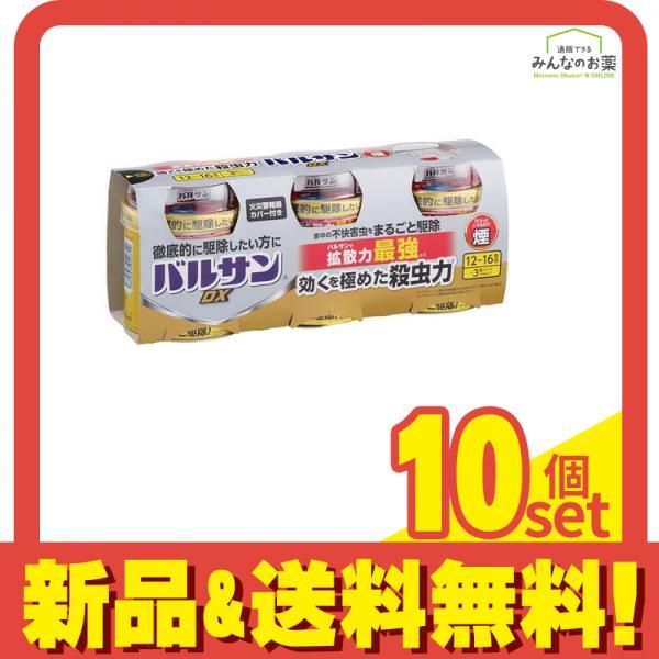 バルサンDX 煙タイプ 12～16畳用 くん煙殺虫剤 40g× 3個入 10個セット まとめ売り