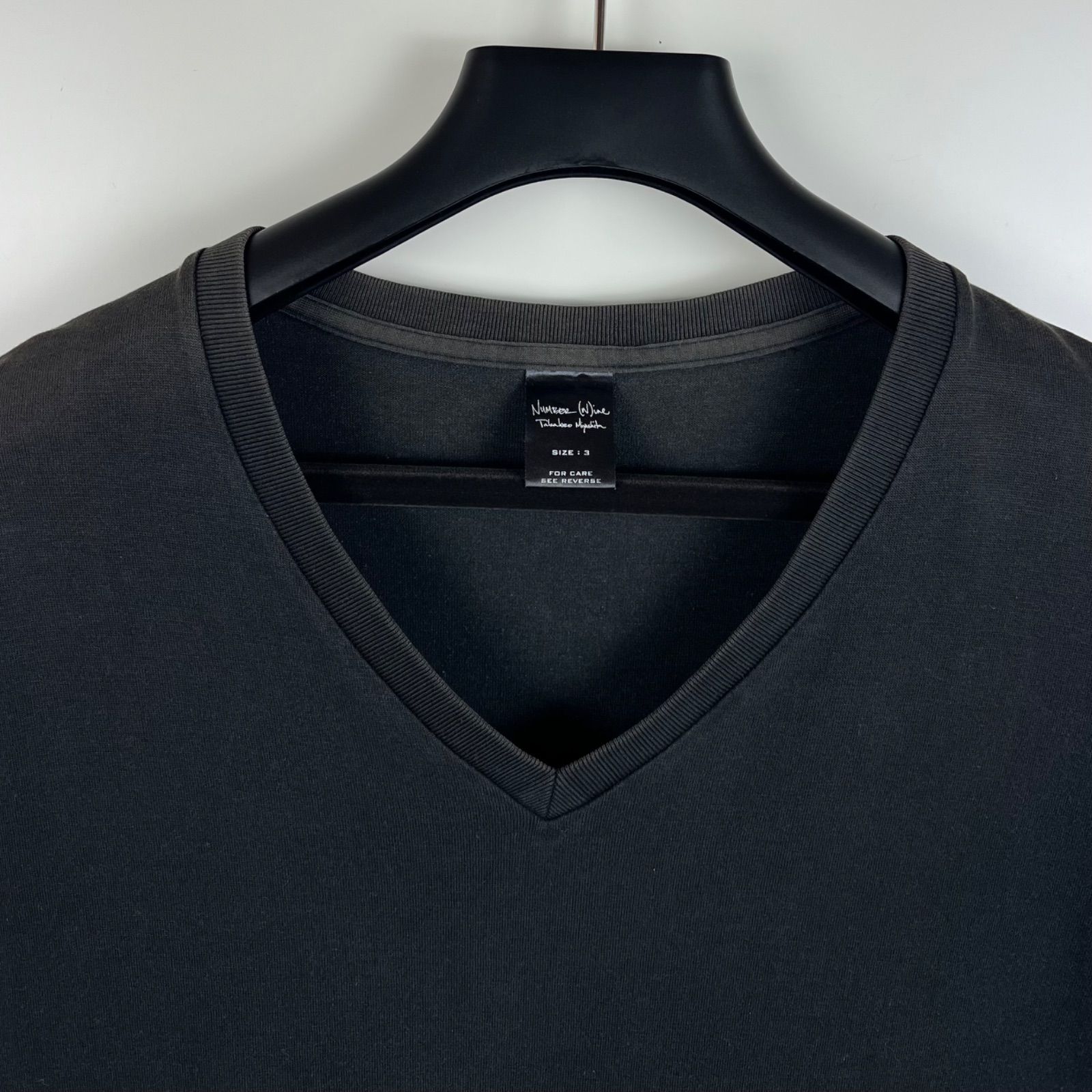 NUMBER (N)INE 03ss archive rolling stones tan Vneck tee 3 