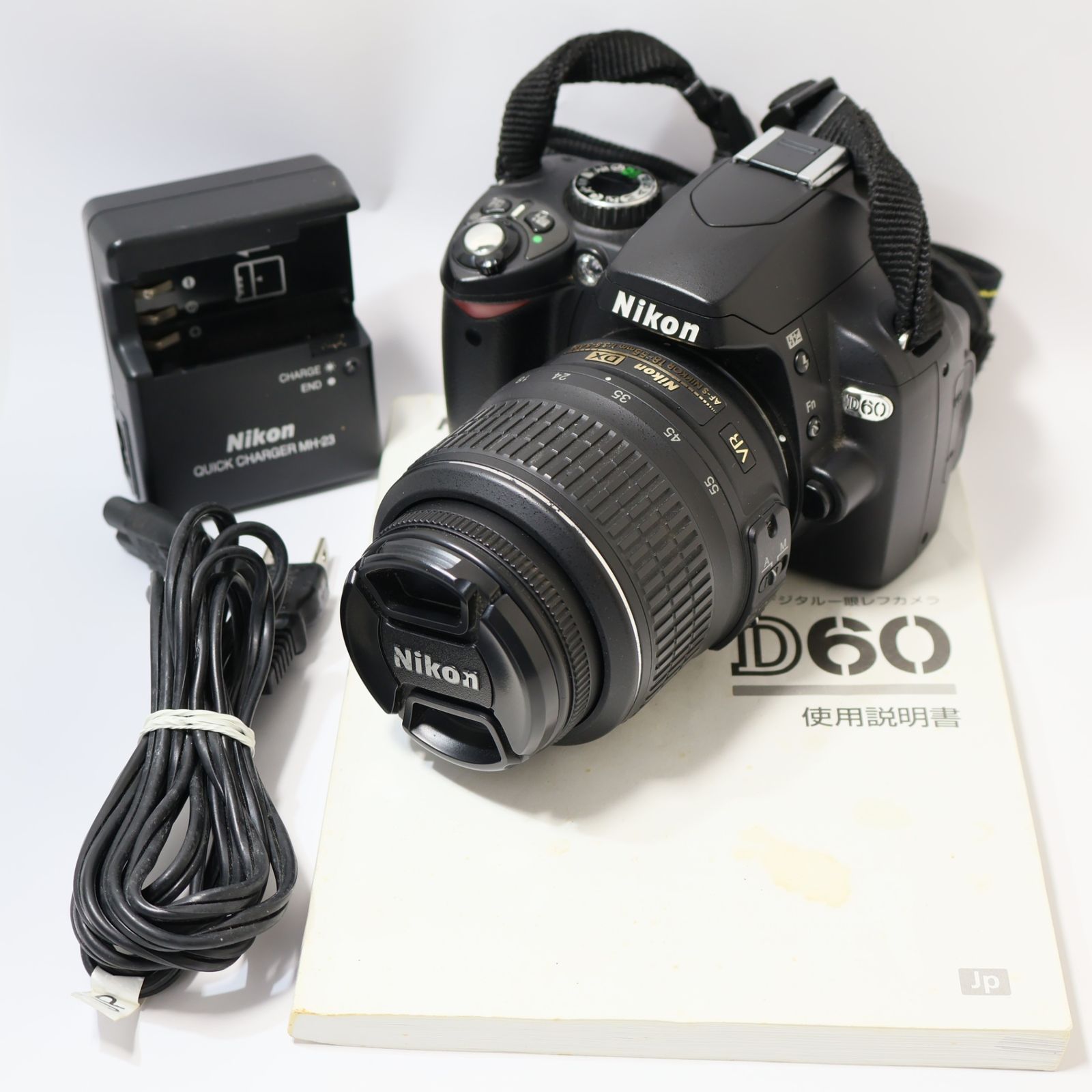 Nikon D60 NIKKOR DX 18-55mm 簡易動作確認済み 充電器付属 デジタル 