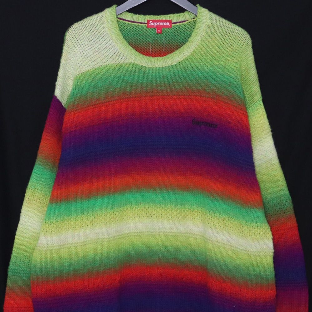 Supreme グラデーション ニットセーター XL SUPREME Gradient Stripe Sweater XLサイズ マルチカラー - メルカリ