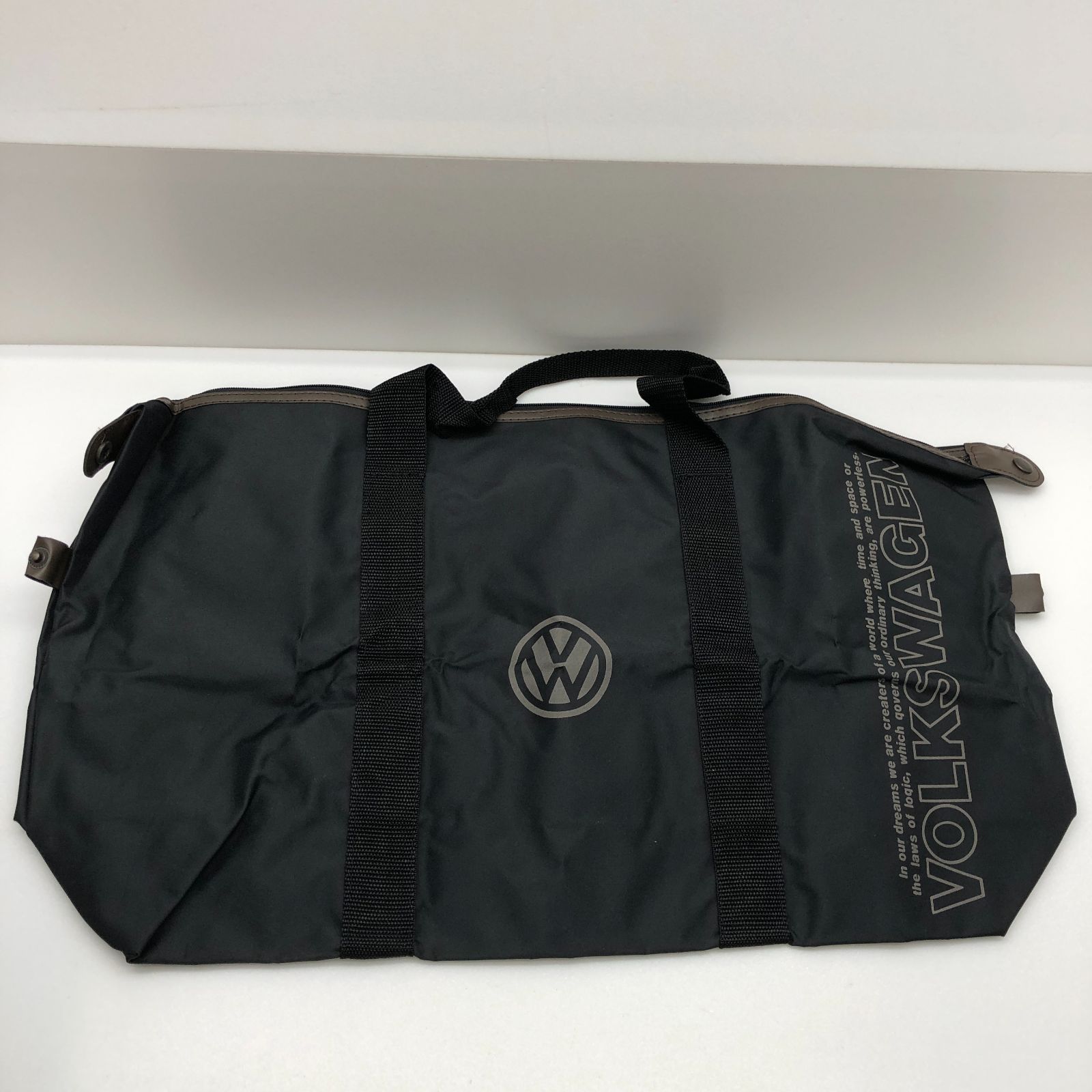 VW ボディバッグ Volkswagen ボストンバッグ ポーチ付き ロゴ ブラック 黒