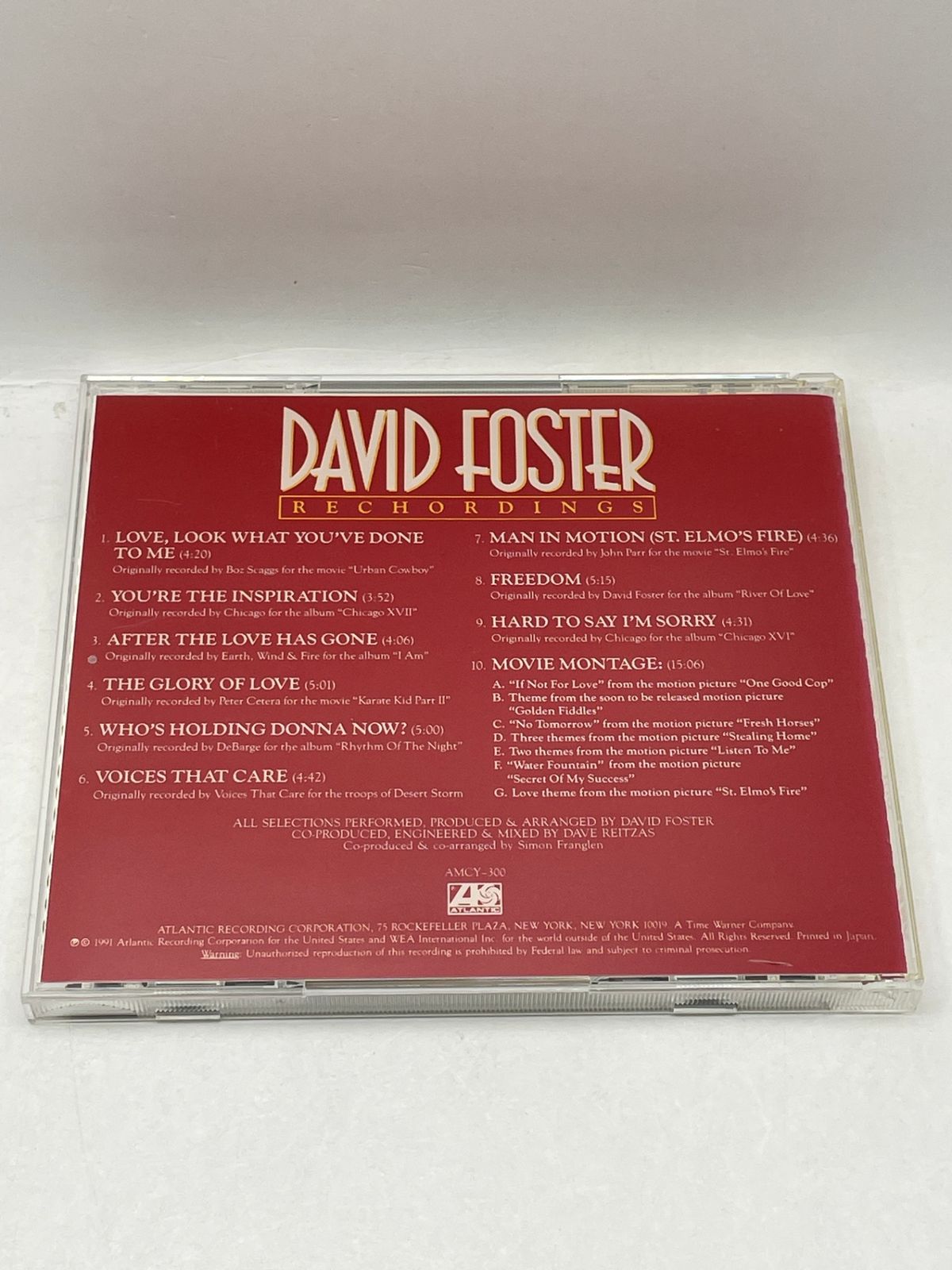 CD】 デイヴィッド・フォスター DAVID FOSTER RECHORDINGS