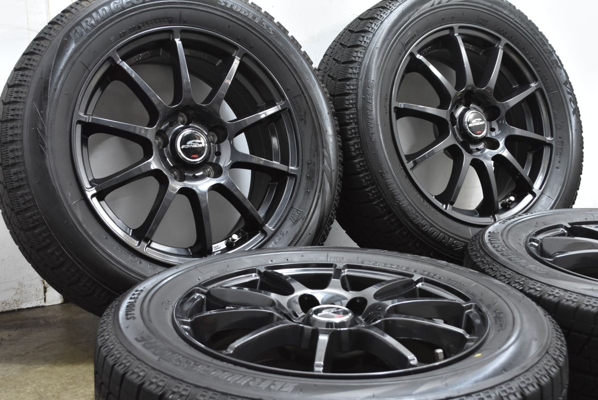 バリ溝 美品】シュナイダー 16in 6.5J +38 PCD114.3 ブリヂストン