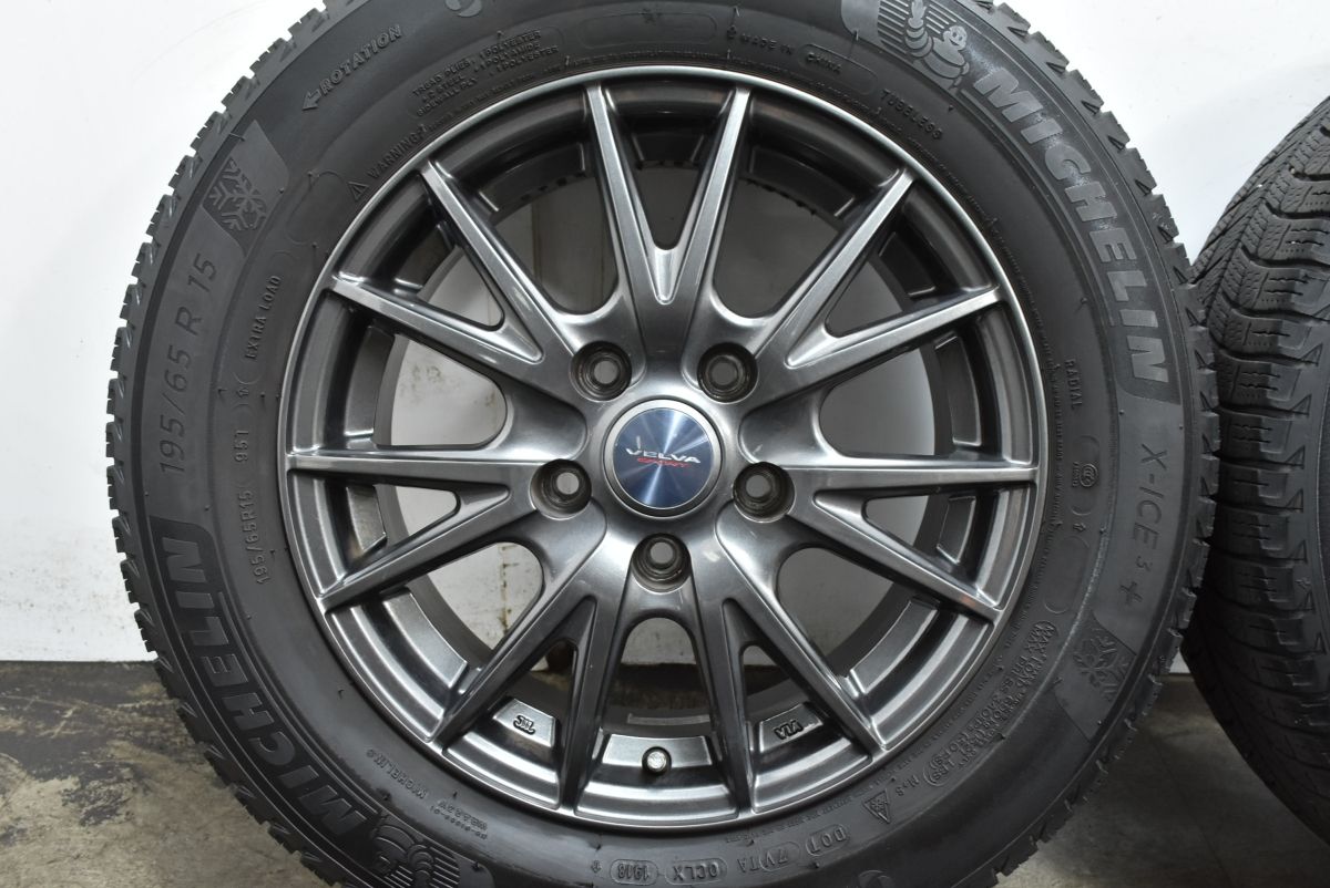 交換用に】VELVA SPORT 15in 6J +43 PCD114.3 ミシュラン X-ICE 3+ 195