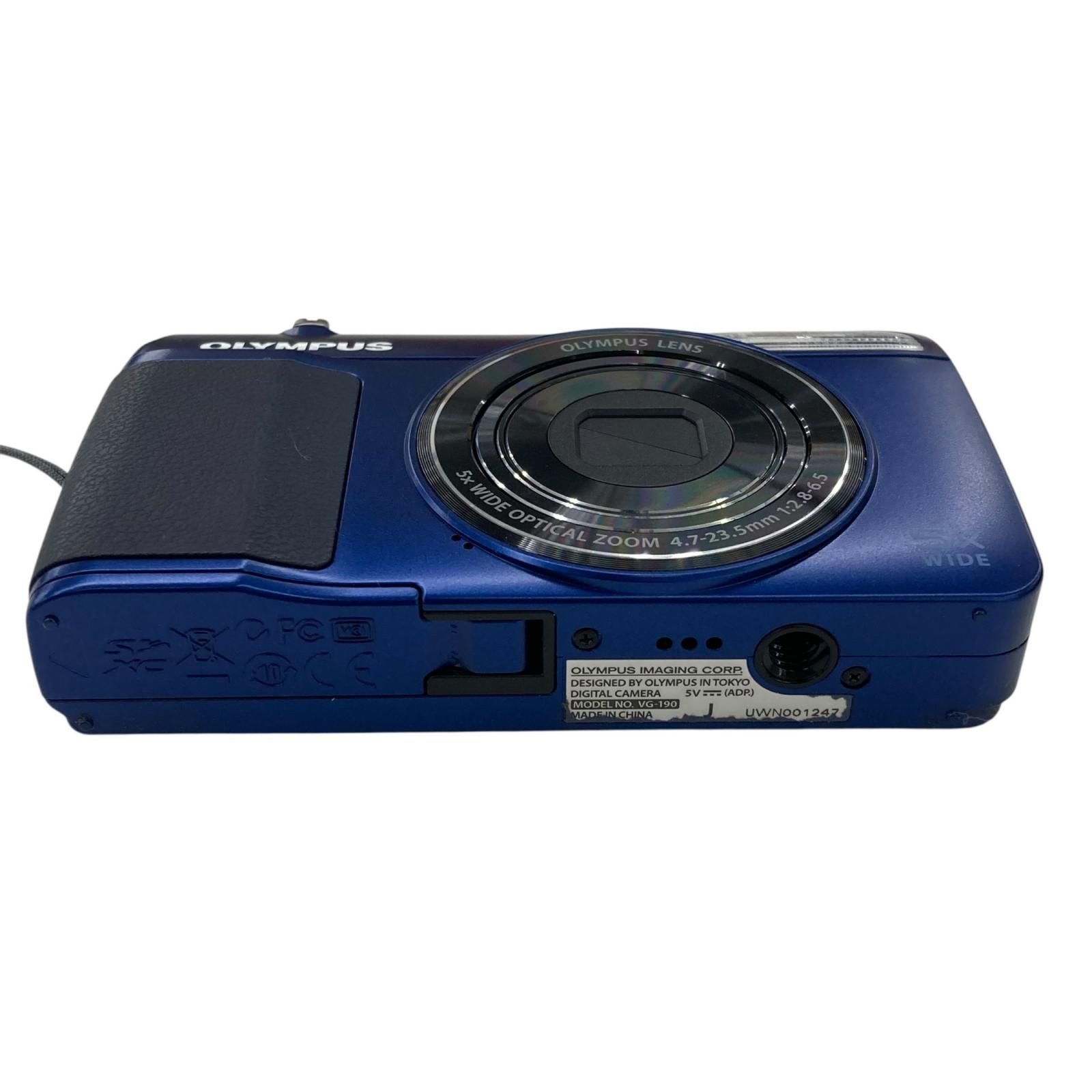 OLYMPUS STYLUS VG-190 コンデジ デジカメ オリンパス 青 186000 OLYMPUS オリンパス STYLUS VG-190 ブルー コンパクトデジタル