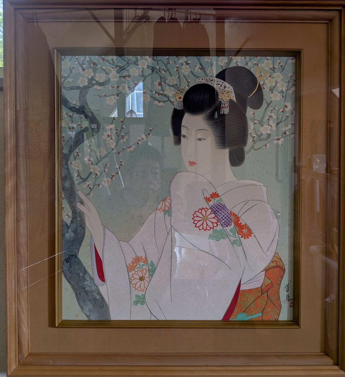 日本画 春姿 横尾芳月 画面サイズ：49.5×43.5cm - メルカリ